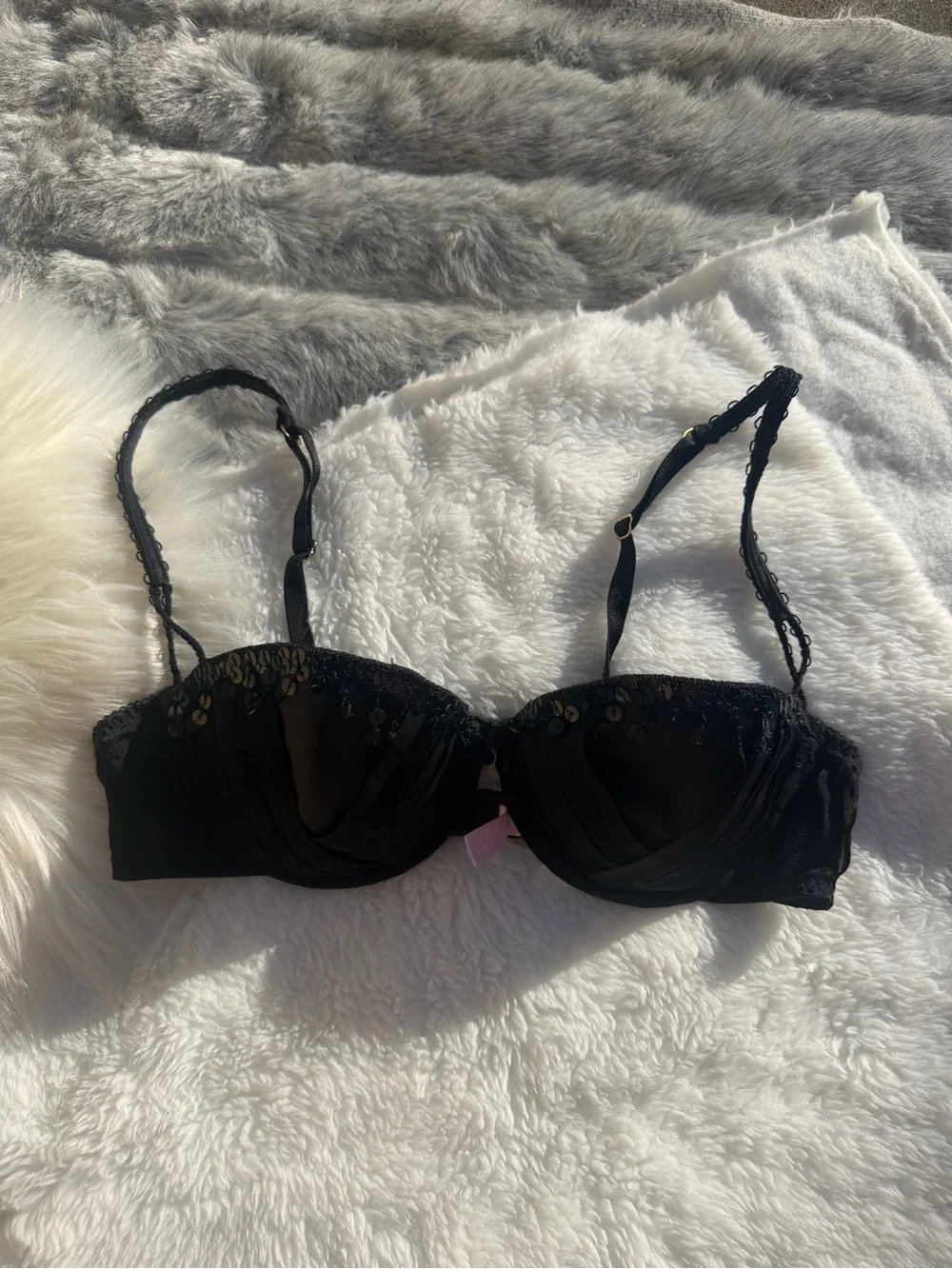 Victoria's Secret Black Lace Push-Up Bra